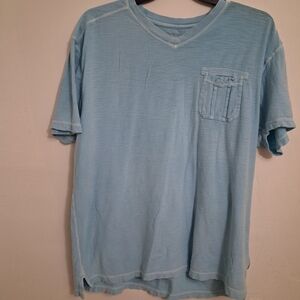 Paper Denim & Cloth Light Blue V-Neck Tee